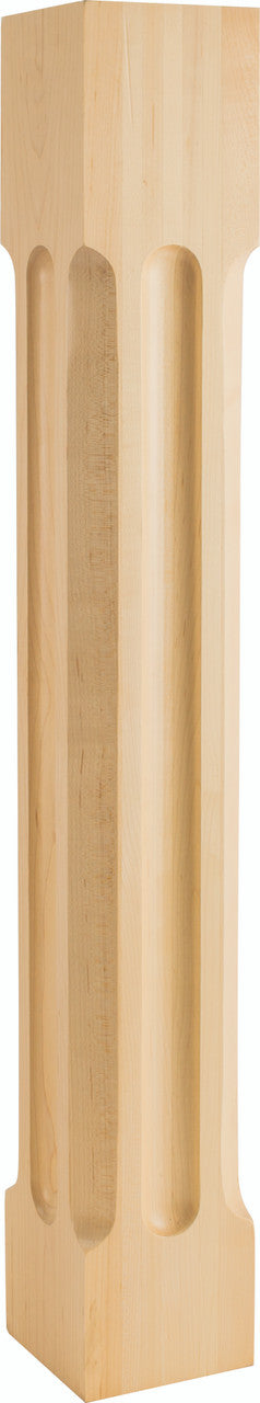 Hardware Resources P78-5-RW: Scooped Post - Rubberwood