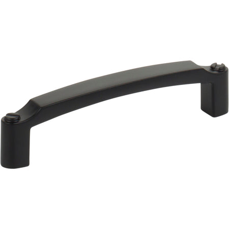 Top Knobs TK3171BLK: 3-3/4" cc Haddonfield D-Handle Cabinet Pull - Flat Black