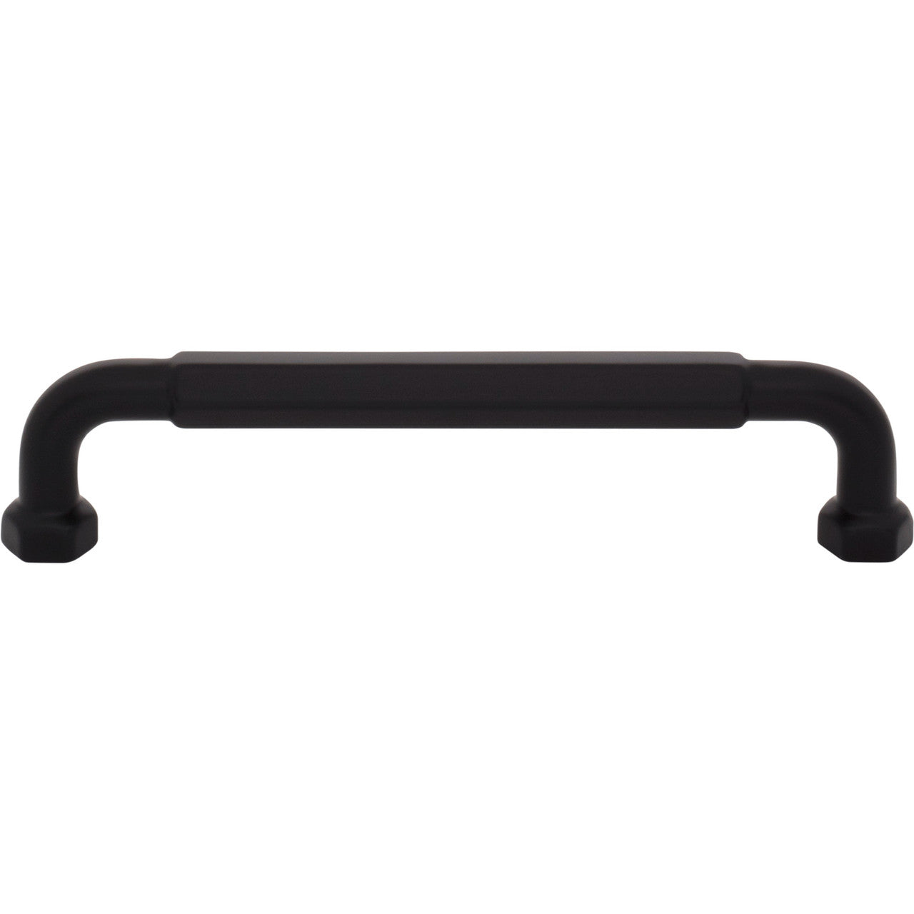 Top Knobs TK3202BLK: 5-1/16" cc Dustin Cabinet Pull - Flat Black