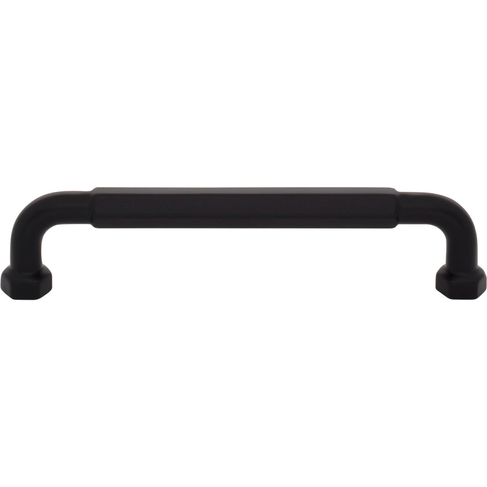 Top Knobs TK3202BLK: 5-1/16" cc Dustin Cabinet Pull - Flat Black