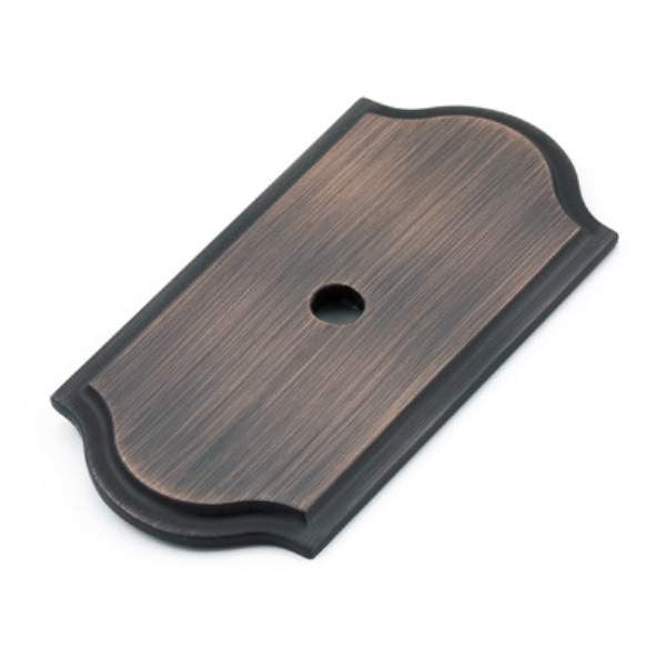 Richelieu BP1040BORB: Transitional Backplate for Cabinet Knobs - Brushed Oil Rubbed Bronze