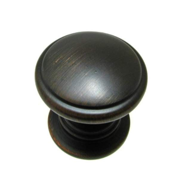 Richelieu BP80980BORB: 32mm Mont-Royal Cabinet Knob - Brushed Oil Rubbed Bronze