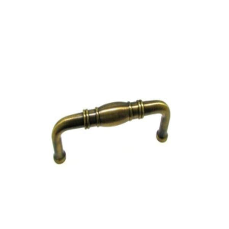 Richelieu BP80290AE: 3" cc Pincourt Cabinet Pull - Antique English