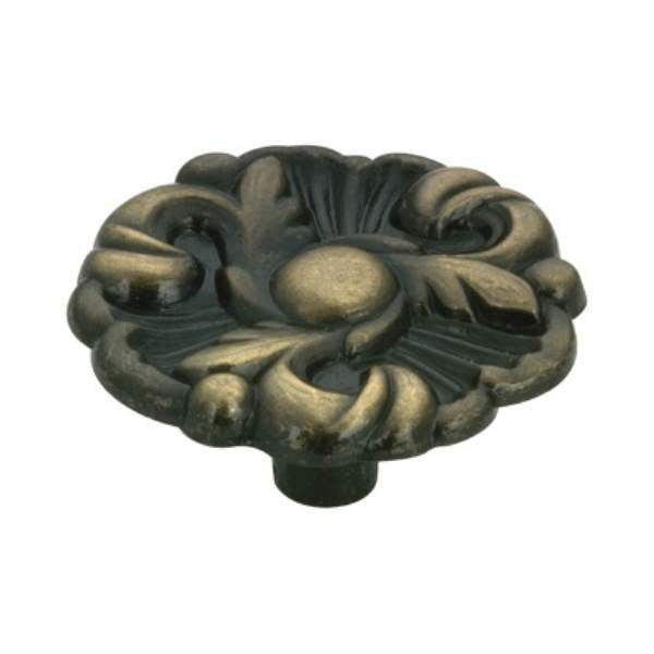 Richelieu BP37200BB: 1-1/2" Provence Cabinet Knob - Burnished Brass