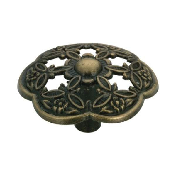 Richelieu BP37500AE: 42mm Village Cabinet Knob - Antique English