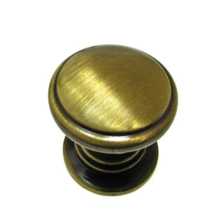 Richelieu BP80980AE: 32mm Mont-Royal Cabinet Knob - Antique English