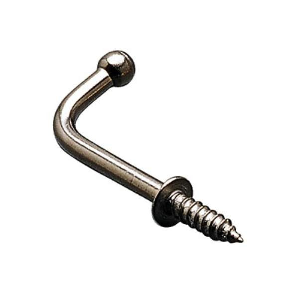Richelieu  Metal Square Bend Hook 31X15mm Polished Stainless Steel