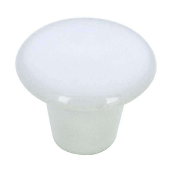 Richelieu BP338530: 1-1/4" Cherbourg Ceramic Cabinet Knob - White