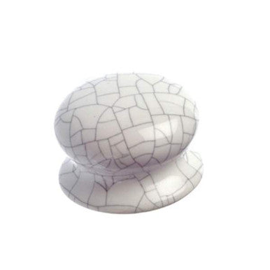 Richelieu BP521304: 38mm Cherbourg Ceramic Cabinet Knob - Crackled White