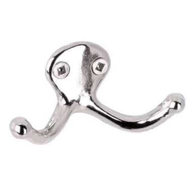 Richelieu BP6508140: 1-1/2" Contemporary Double Wardrobe Hook - Polished Chrome