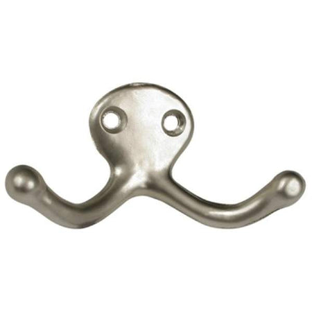 Richelieu BP6508184: 1-1/2" Contemporary Double Wardrobe Hook - Matte Nickel