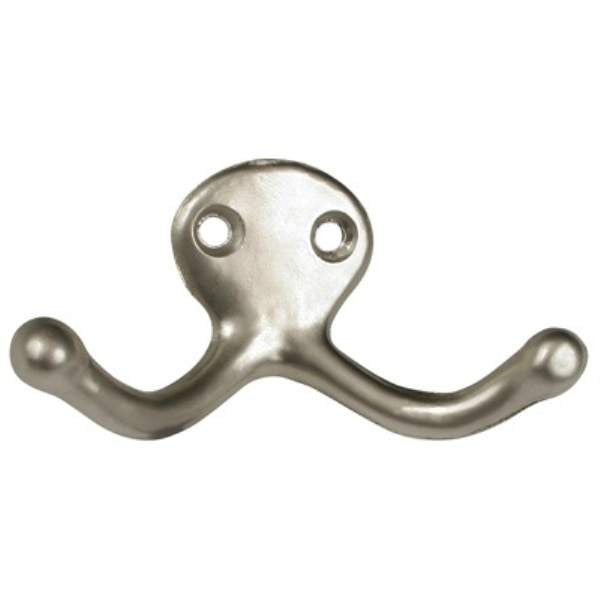 Richelieu BP6508184: 1-1/2" Contemporary Double Wardrobe Hook - Matte Nickel