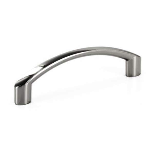 Richelieu 7438096180: 96mm cc Arched Bar Cabinet Pull - Polished Nickel