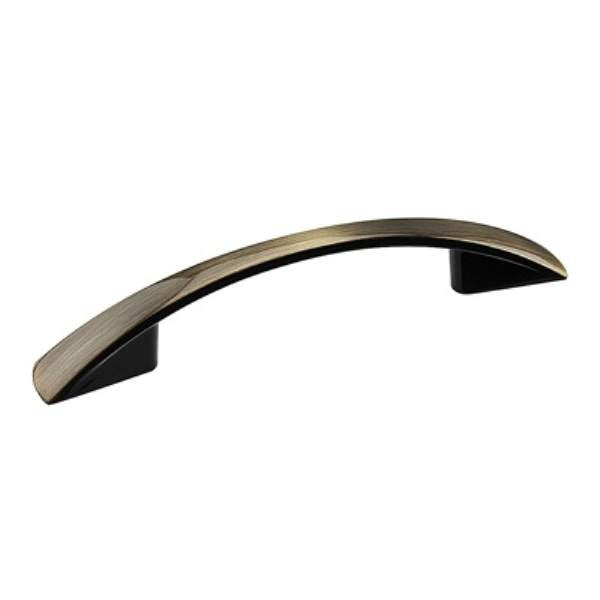 Richelieu BP82176AE: 3" cc Silverthorn Bow Cabinet Pull - Antique English
