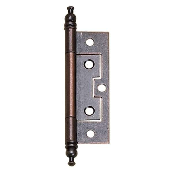 Richelieu 20643M41: 4-1/4" Bifold Cabinet Hinge w/Steeple Finials - Distressed Antique Copper