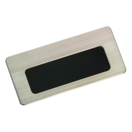 Richelieu BP485175: 86mm Contemporary Recessed Cabinet Pull - Polished Chrome/Black