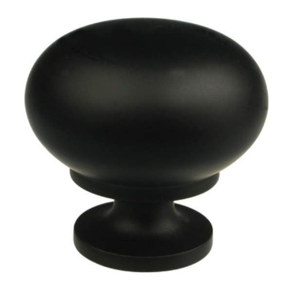 Richelieu BP5923900: 1-1/4" Rockaway Cabinet Knob - Matte Black
