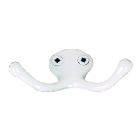 Richelieu BP650830: 1-1/2" Contemporary Double Wardrobe Hook - White