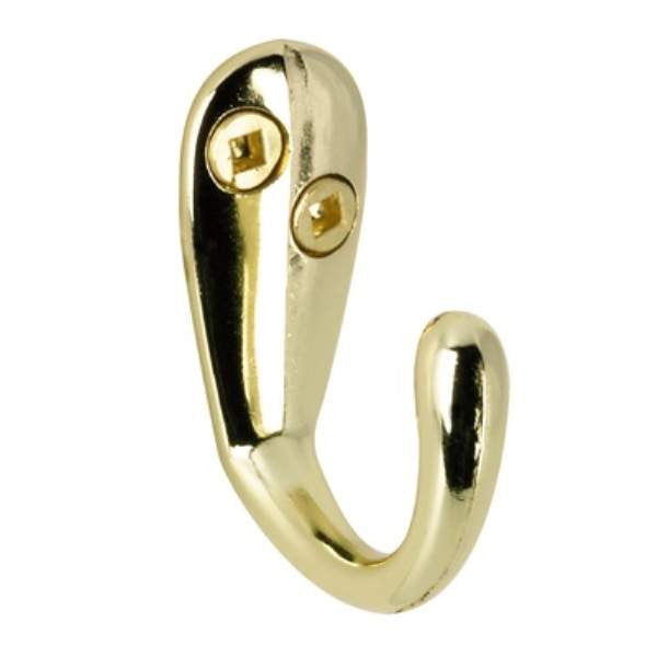 Richelieu BP6506130: 1-9/16" Contemporary Single Wardrobe Hook - Polished Brass