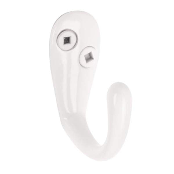 Richelieu BP650630: 1-9/16" Contemporary Single Wardrobe Hook - White