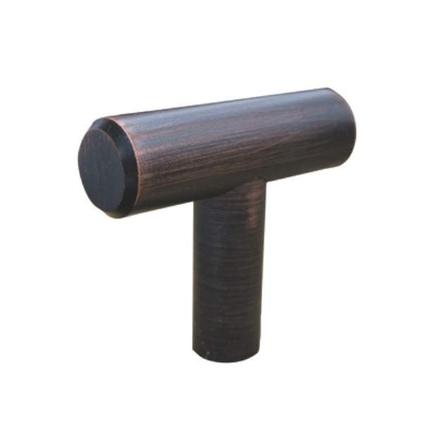 Richelieu BP30540BORB: 40mm Washington T-Bar Cabinet Knob - Brushed Oil Rubbed Bronze