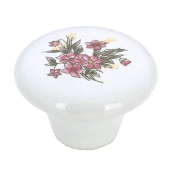 Richelieu BP600662: 1-3/8" Cherbourg Ceramic Cabinet Knob - Wild Flower