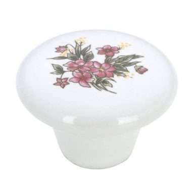 Richelieu BP600662: 1-3/8" Cherbourg Ceramic Cabinet Knob - Wild Flower