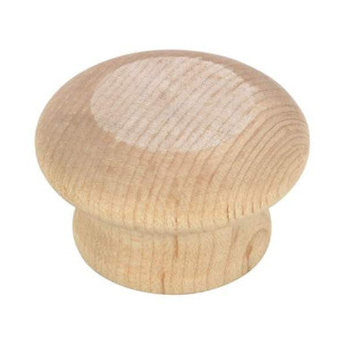 Richelieu BP178150: 1-7/8" Eclectic Wood Cabinet Knob (pair) - Unfinished Maple