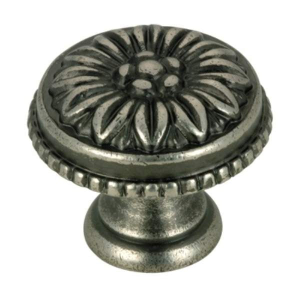 Richelieu BP04325142: 1" Louis XV Cabinet Knob - Antique Pewter
