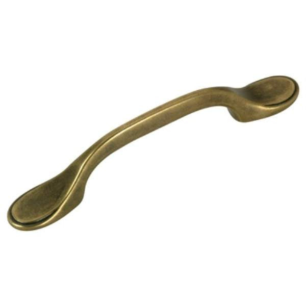 Richelieu BP30710BB: 3" cc Traditional Cabinet Pull - Burnished Brass