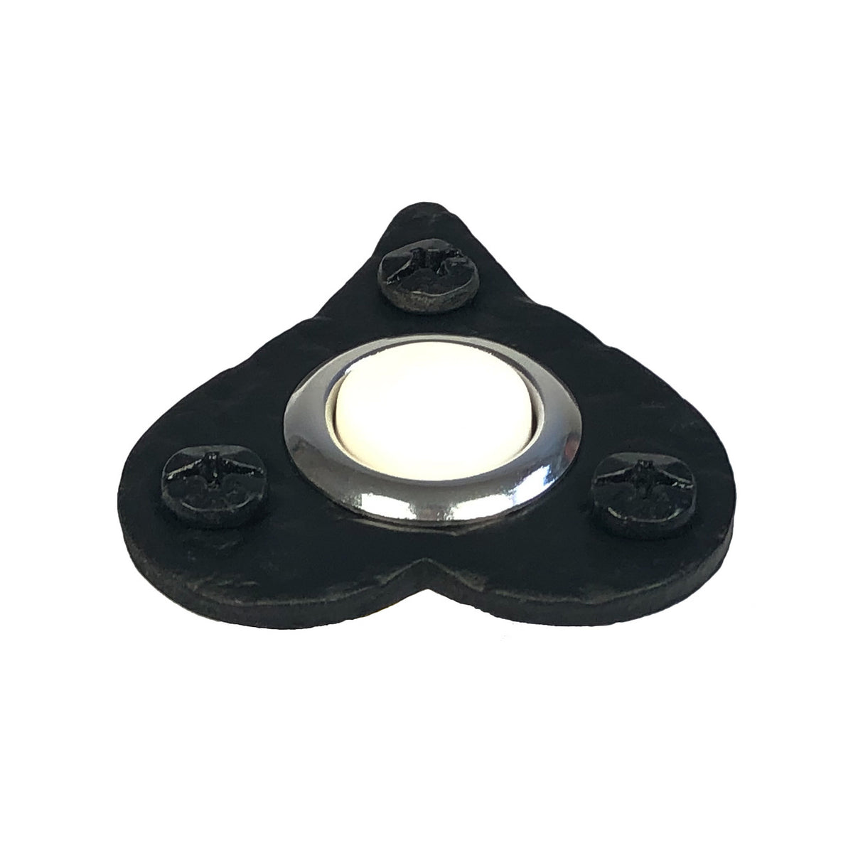 Acorn RLJBP: Bean Electric Bell Button - Black  Rough Iron