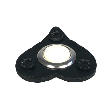 Acorn RLJBP: Bean Electric Bell Button - Black  Rough Iron