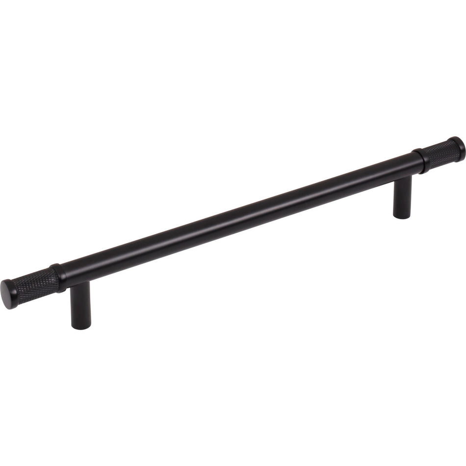 Top Knobs TK3235BLK: 7-9/16" cc Burnham Bar Cabinet Pull - Flat Black