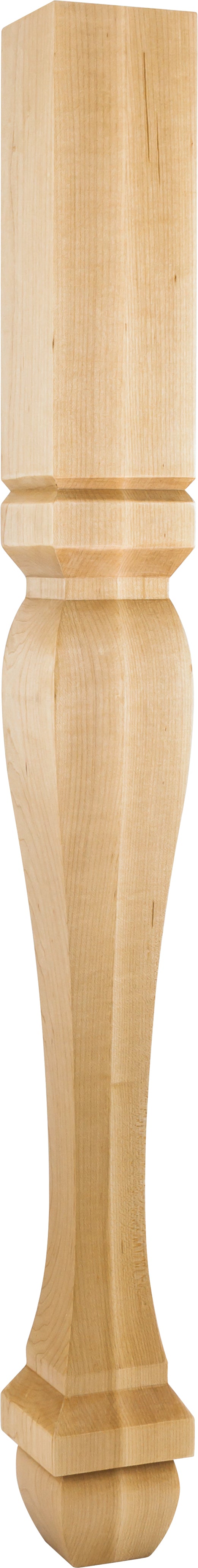 Hardware Resources P13-3.5-CH: Footed Square Post - Cherry