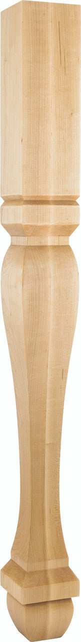 Hardware Resources P13-3.5-HMP: Footed Square Post - Hard Maple