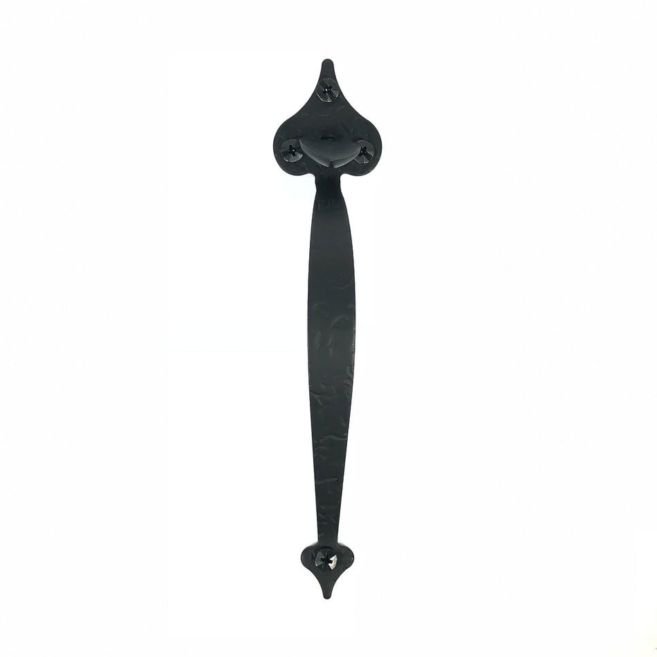 Acorn RUEBR: Small Heart Thumb Latch Set - Black Rough  Iron