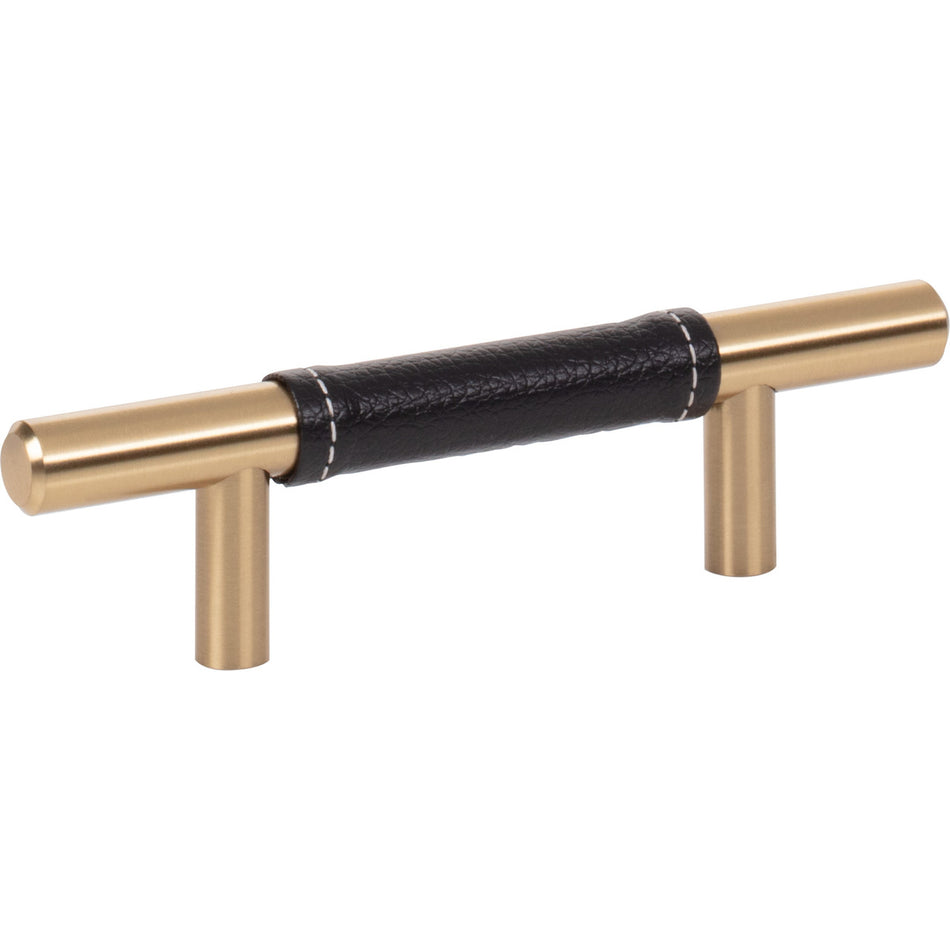 Atlas 280-BL-WB: 3" cc Zanzibar Cabinet Pull - Black/Warm Brass
