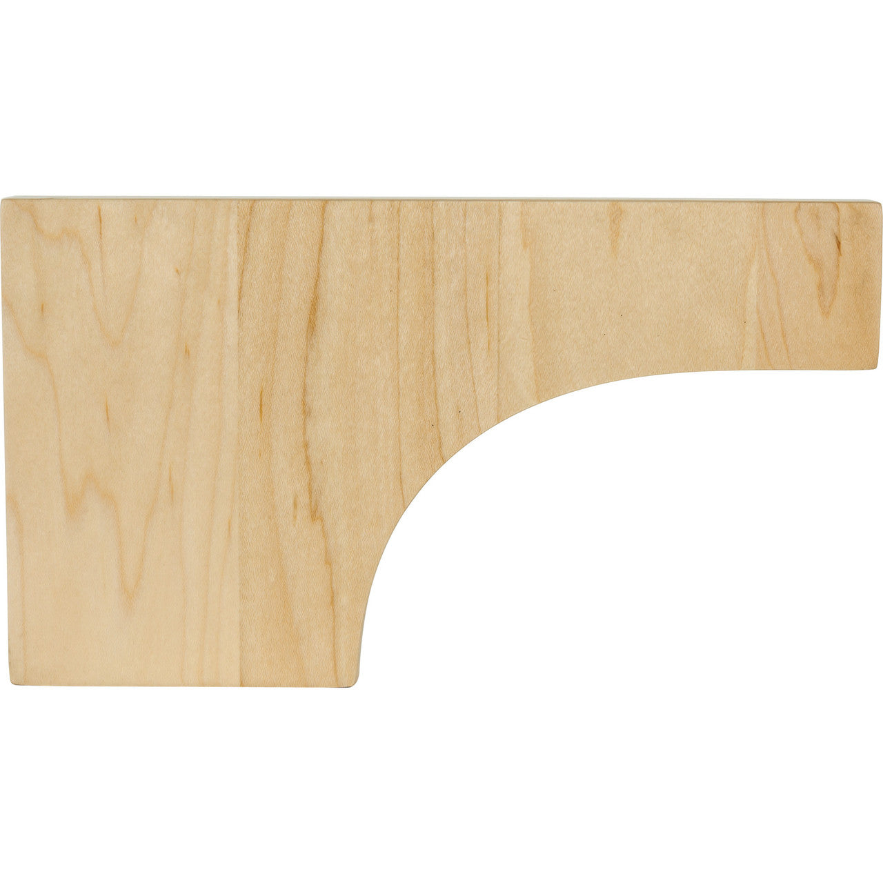 Hardware Resources PFCOV-WO: 8" x 7/8" x 4-1/2" Cove Pedestal Foot - White Oak