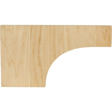 Hardware Resources PFCOV-WO: 8" x 7/8" x 4-1/2" Cove Pedestal Foot - White Oak