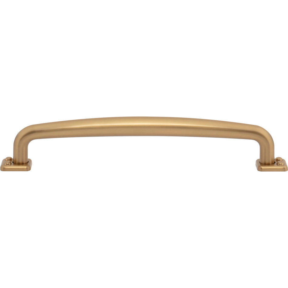 Atlas A543-WB: 6-5/16" cc Benning D-Handle Cabinet Pull - Warm Brass
