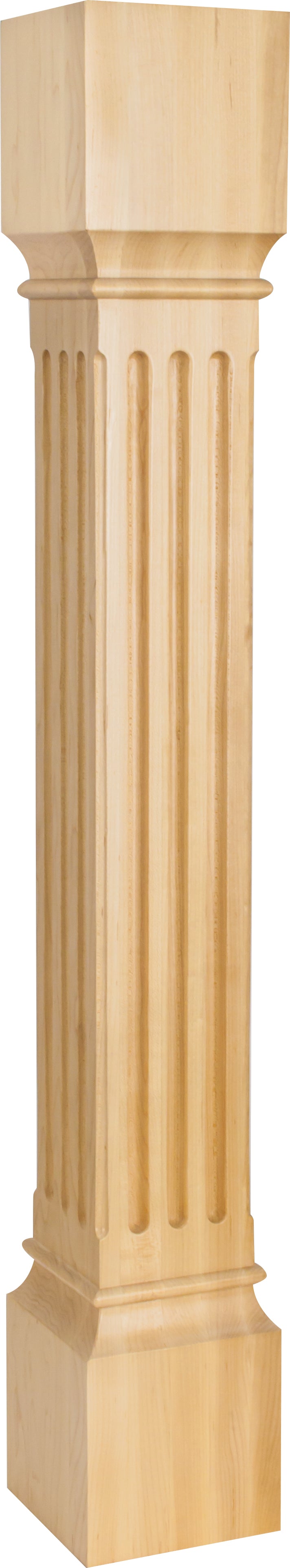Hardware Resources P27CH: 5" x 5" x 35-1/2" Square Fluted Post - Cherry
