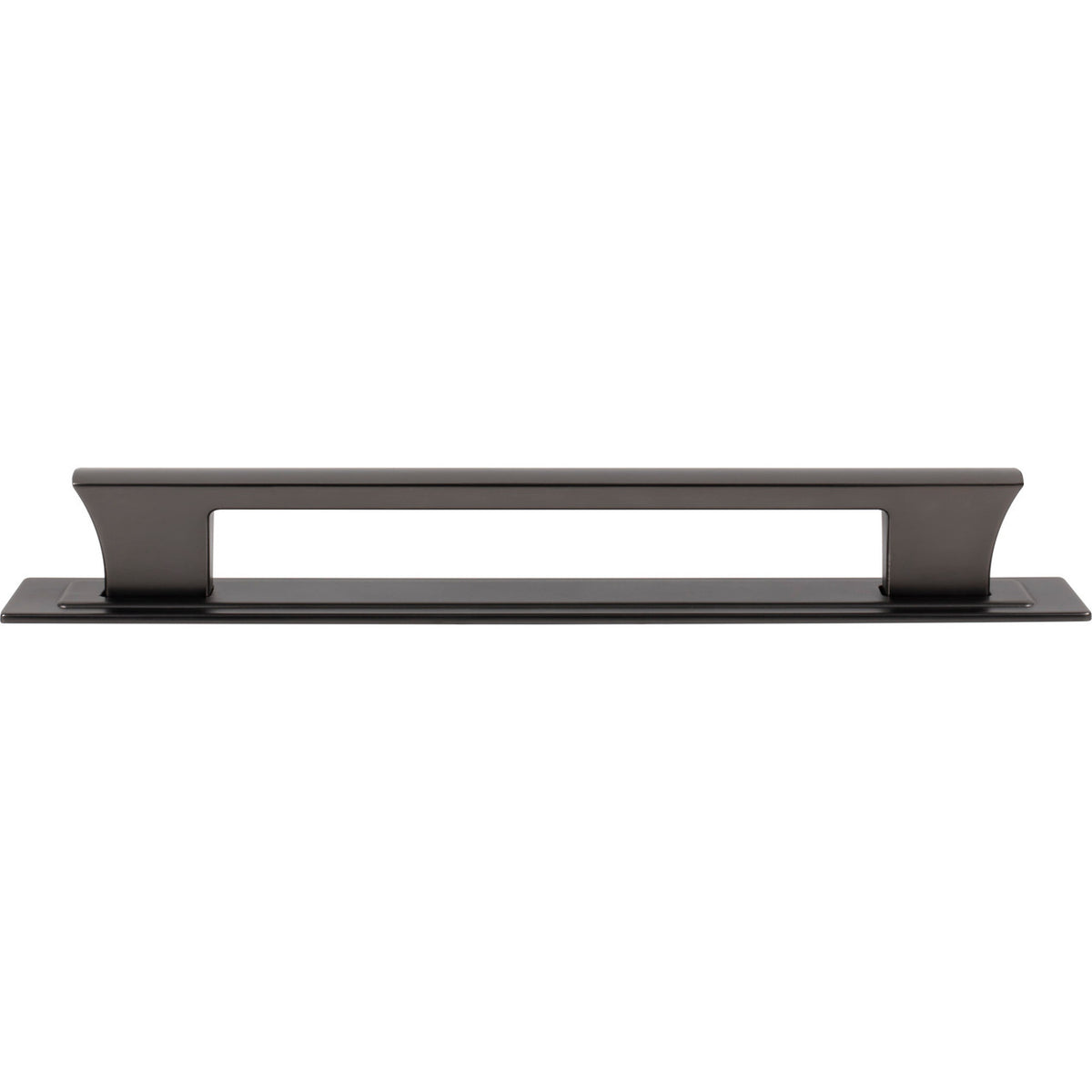 Atlas A6008-SL: 12" cc Zander Bar Appliance Pull w/Backplate - Slate