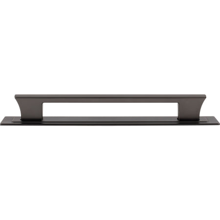 Atlas A6008-SL: 12" cc Zander Bar Appliance Pull w/Backplate - Slate