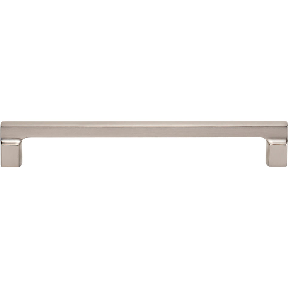 Atlas A525-BRN: 192mm cc Reeves Square Bar Cabinet Pull - Brushed Nickel