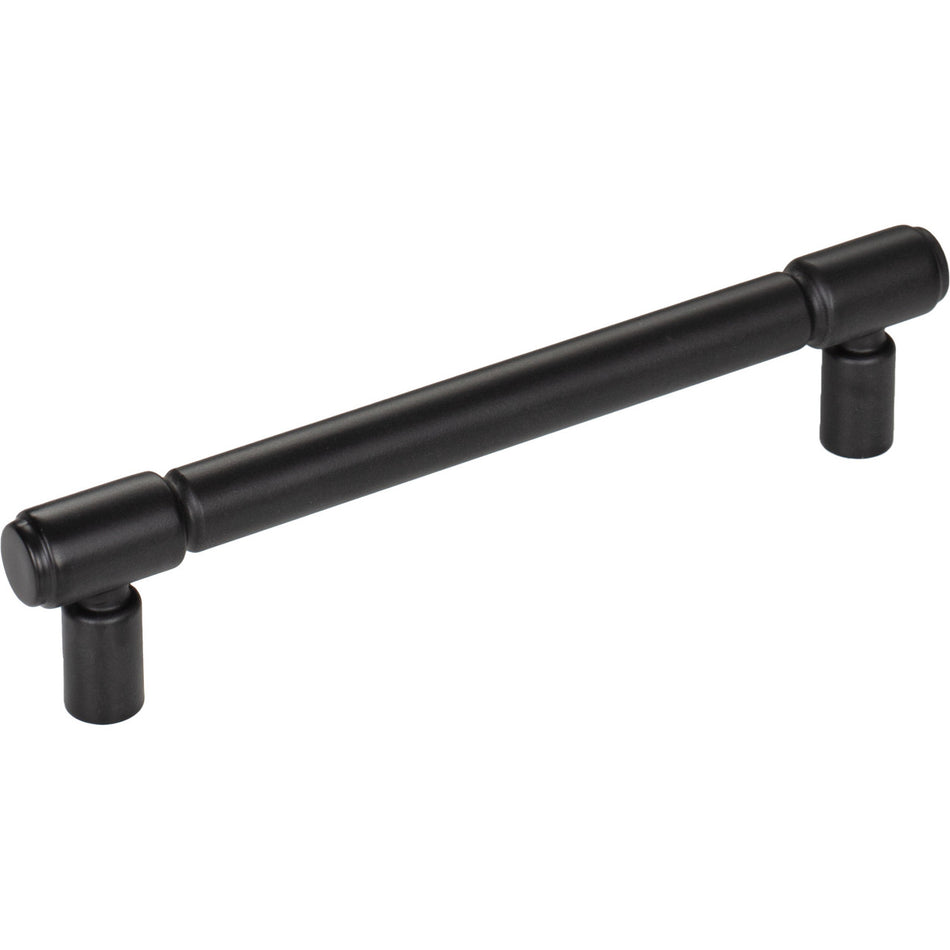 Top Knobs TK3113BLK: 5-1/16" cc Regent's Park Clarence Cabinet Pull - Flat Black