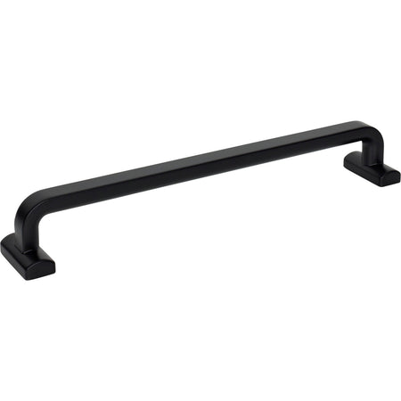 Top Knobs TK3168BLK: 12" cc Harrison D-Handle Cabinet Pull - Flat Black