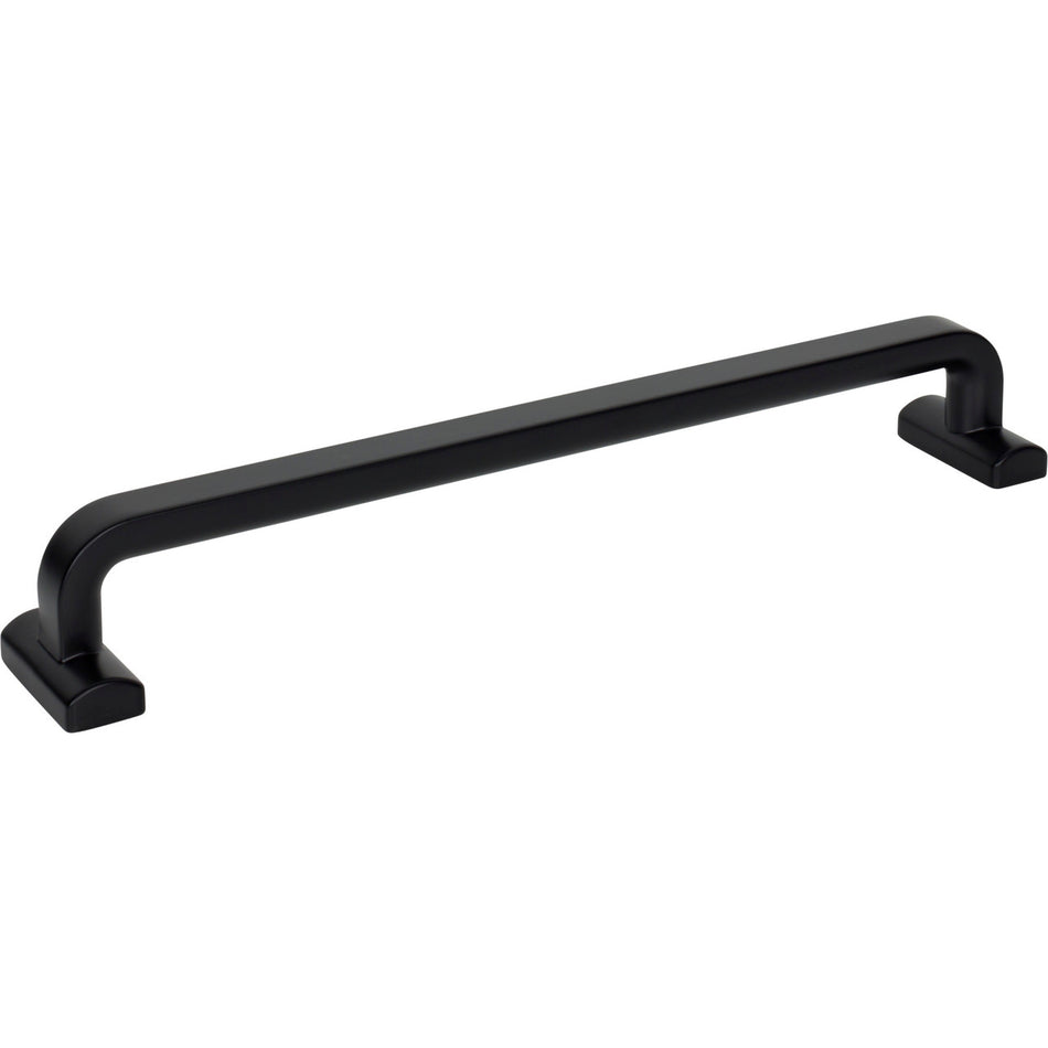 Top Knobs TK3168BLK: 12" cc Harrison D-Handle Cabinet Pull - Flat Black