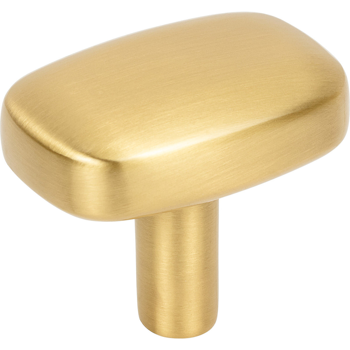 Jeffrey Alexander 329L-BG: 1-1/2" Loxley Rectangle Cabinet Knob - Brushed Gold