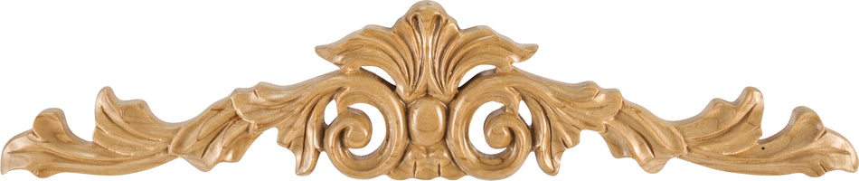 Hardware Resources ONL-02-16CH: 15-1/4" x 1/2" x 3-1/4" Acanthus Onlay - Cherry