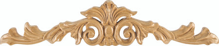 Hardware Resources ONL-02-16RW: 15-1/4" x 1/2" x 3-1/4" Acanthus Onlay - Rubberwood